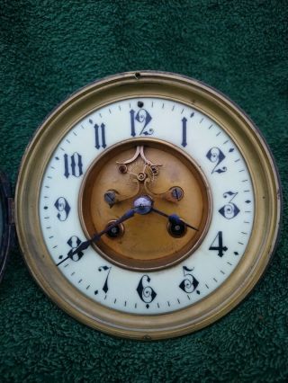 Antique A.  D Mougin,  French Clock Movement,  Dial Etc Visible Escapement 3
