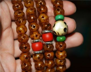 Tibetan antique bracelet prayer beads mala rosary tibet necklace old kapala 5