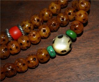 Tibetan antique bracelet prayer beads mala rosary tibet necklace old kapala 6