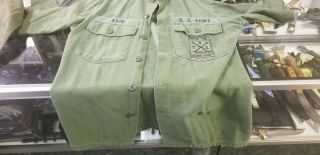 United States army vietnam era shirt with patches 2