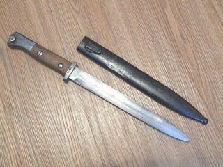 { } Ww1 German Gew 98 Rifle Bayonet And Scbbard