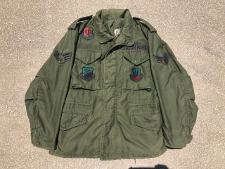 Vietnam Era Air Force Patched M65 Field Jacket Small Short