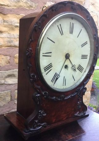 Antique William IV Fusee Wall Clock 8” Dial 10