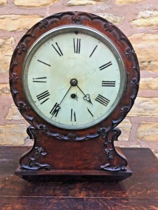 Antique William Iv Fusee Wall Clock 8” Dial