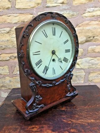 Antique William IV Fusee Wall Clock 8” Dial 2