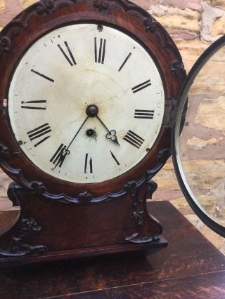 Antique William IV Fusee Wall Clock 8” Dial 8