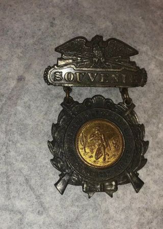 U.  S Army Life Service At Mexican Border Souvenir Badge Medal Vintage Rare