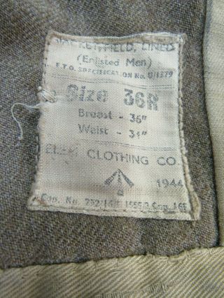 WW2 US ETO Field Jacket British Made 2nd Pattern Wool ROUGH 4