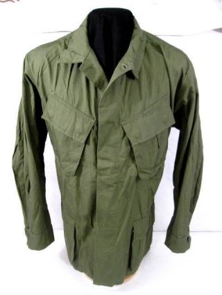 Vietnam Era Us Army/usmc Rip - Stop Og - 107 Combat Coat Shirt Sm/long 1970 Unissued