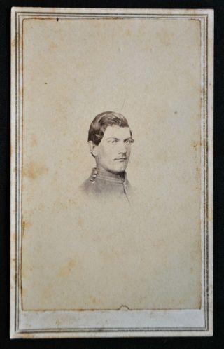 Cdv Of Civil War Light Artillery Soldier - Arlington,  Virginia