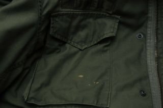 Distressed US Army Field OG 107 Coat Cold Weather Medium Long w/ Scovill Zipper 8