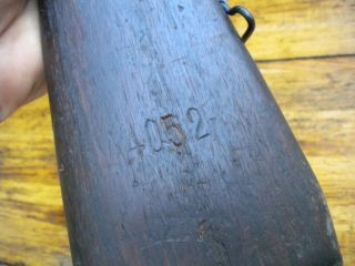 Antique Vietnam War Chinese SKS Wood Rifle Stock 4052 Capture Signed 11