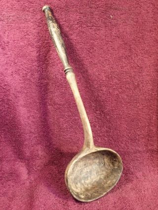 Antique 18 - 19 Century Handcarved Burl Wood Spoon Ladle Scandinavia