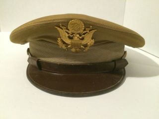 Wwii Ww2 Us Army Visor Cap Hat