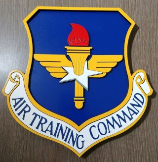 8 " United States Air Force Air Training Command 3d Crest Plaque Randolph Afb