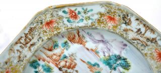 18C Qianlong Chinese Export Famille Rose Porcelain Dish Plate Mandarin Figure 10