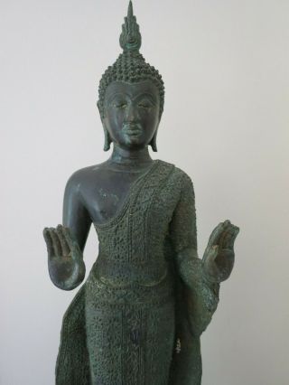 A Stunning Early 19th Century Standing Buddhist Protective Bronze Statue