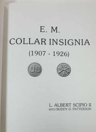 Book E.  M.  COLLAR INSIGNIA 1907 - 1926 by SCIPIO WW1 US ARMY Collar Disk Reference 2