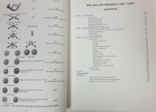 Book E.  M.  COLLAR INSIGNIA 1907 - 1926 by SCIPIO WW1 US ARMY Collar Disk Reference 3