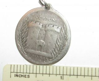 WW 1 Silver 1916 Battle of Verdun Medal by S.  E.  Vernier France 3