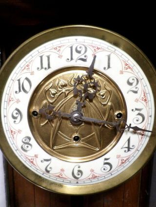 Gustav Becker German GRAND SONNERIE 3 Weight Driven Regulator Wall Clock - 1890 7