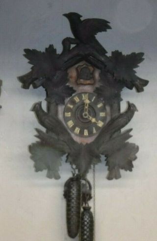 Antique c.  1905 American Cuckoo Co. ,  Philadelphia Clock 2 Weight 3