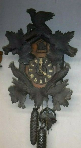 Antique c.  1905 American Cuckoo Co. ,  Philadelphia Clock 2 Weight 4