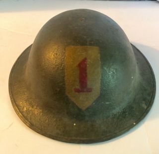 Ww1 Us Army Doughboy Helmet 1st Infantry Division