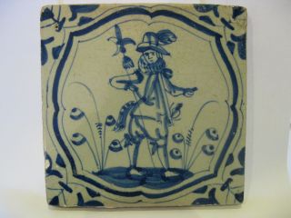 Antique Dutch Tile Rare Tiles 17th Century - -