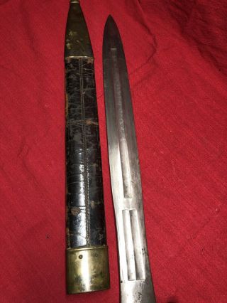 Civil War AMES ARTILLERY SHORT SWORD 1832 MODEL DATED 1835W/ORIGINAL SHEATH 10