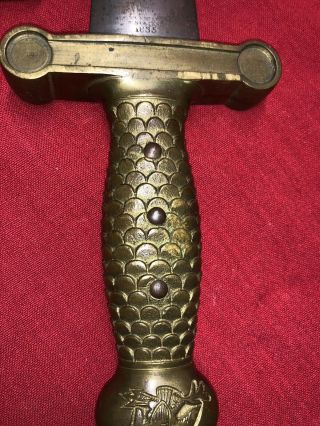 Civil War AMES ARTILLERY SHORT SWORD 1832 MODEL DATED 1835W/ORIGINAL SHEATH 3