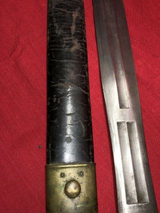 Civil War AMES ARTILLERY SHORT SWORD 1832 MODEL DATED 1835W/ORIGINAL SHEATH 4