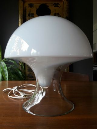 Mid Century Modern Gino Vistosi Murano Glass Mushroom Table Lamp,  Italy,  1970s 2
