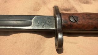 WW1 British Sanderson bayonet and scabbard Lee Enfield SMLE Pattern 1907 5