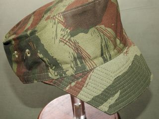 French Foreign Legion Chad War Lizard Camo Hbt Fatigue Cap N/mint Vtg Field Hat