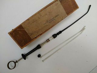 Scarce Vintage Braun Intrauterine Abortifacient Fetal Baptismal Syringe