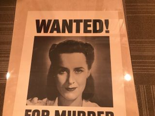 Wanted For Murder Her Careless Talk Costs Lives WWII 1944 Poster War 4