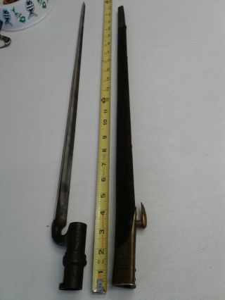 Post - Civil War Martini Henry Rifle With 21.  5 Inch Blade Bayonet/scabbard.