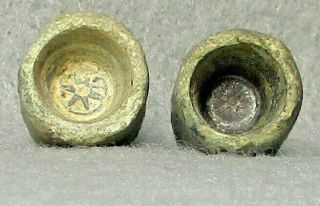 2 Civil War Relic Conf.  British - Made Enfield Rimless Wheel Minie Balls W/plugs