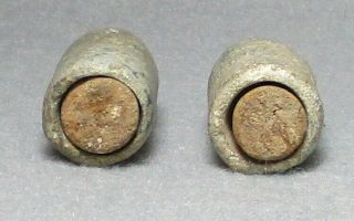 2 Civil War Relic Conf.  British - Made Enfield Rimless Wheel Minie Balls w/Plugs 5