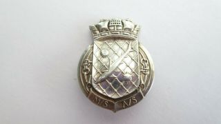 Wwii Silver Rnps Royal Navy Patrol Anti Submarine Mine Sweeping Sleeve Badge Pin