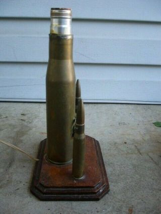 Vintage United States Marines Military Trench Art Lamp 5