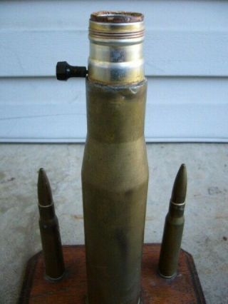 Vintage United States Marines Military Trench Art Lamp 8
