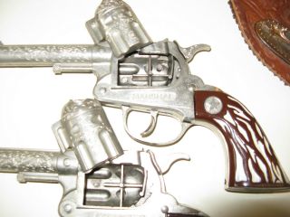 vintage hubley marshall toy cap gun set 3