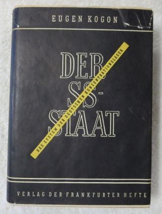 Rare 1940s Ww2 Holocaust Book - Der Ss Staat Das System Der Konzentrationslager