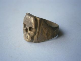 SKULL Ring SPECIAL Force SHOCK Troops Military WW2 wwII or WW1 wwI BRONZE Trench 2