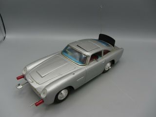 Vintage 1965 Gilbert James Bond 007 Aston Martin Db5 Tin Car Toy / Japan Read