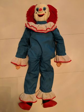 Bozo The Clown Ventriloquist 30 Inch Dummy Doll Larry Harmon Eegee Co.  1970 Vtg