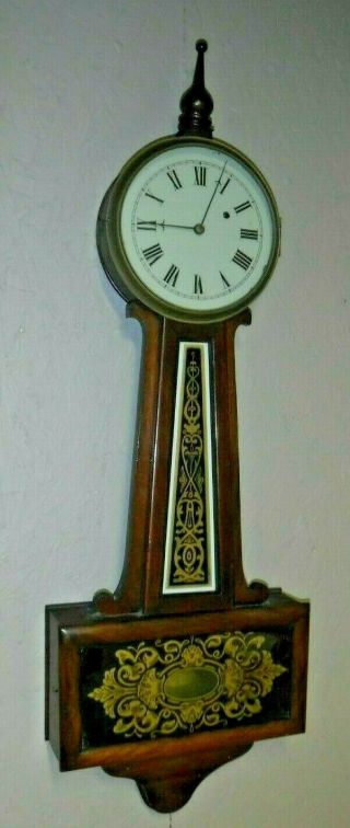 Antique Howard - Style 8 Day American Banjo Clock Single Weight Driven