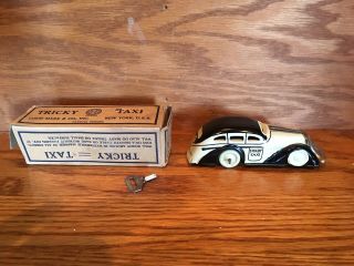 Vintage 1940’s Marx Tricky Taxi Tin Windup - Mib - Box